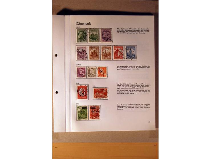 1851/1978, vorwiegend gestempelte Sammlung in "Sprechenden Behrens-Alben", dabei Dänemark Mi.-Nr. 3-6 gestempelt, 10 gestempe