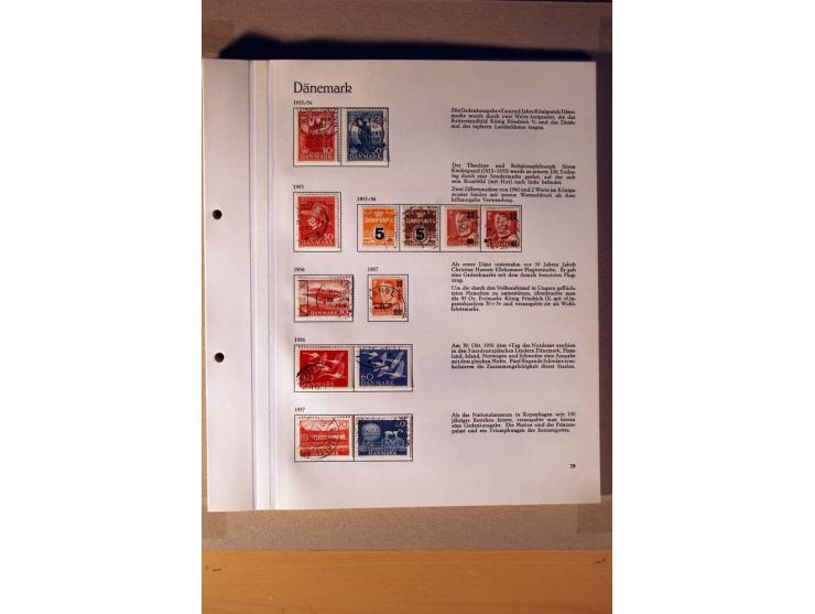 1851/1978, vorwiegend gestempelte Sammlung in "Sprechenden Behrens-Alben", dabei Dänemark Mi.-Nr. 3-6 gestempelt, 10 gestempe