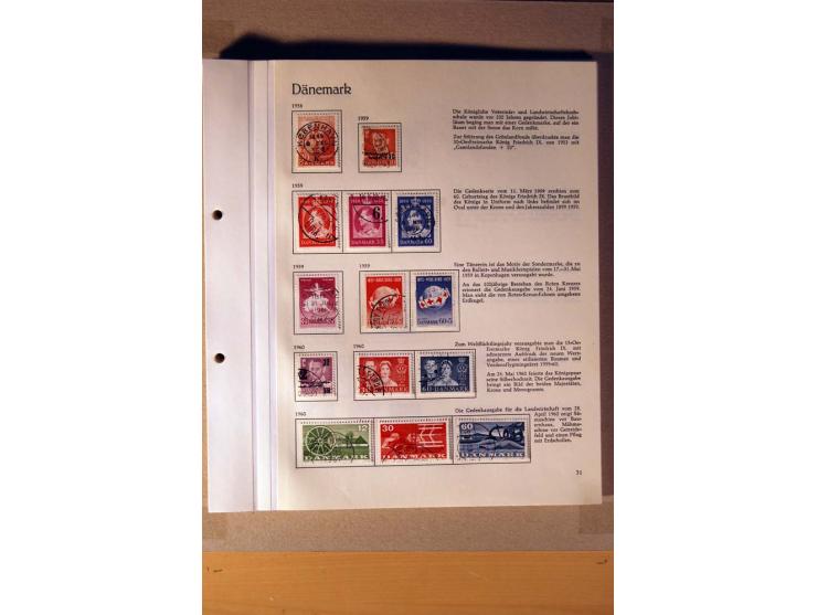 1851/1978, vorwiegend gestempelte Sammlung in "Sprechenden Behrens-Alben", dabei Dänemark Mi.-Nr. 3-6 gestempelt, 10 gestempe