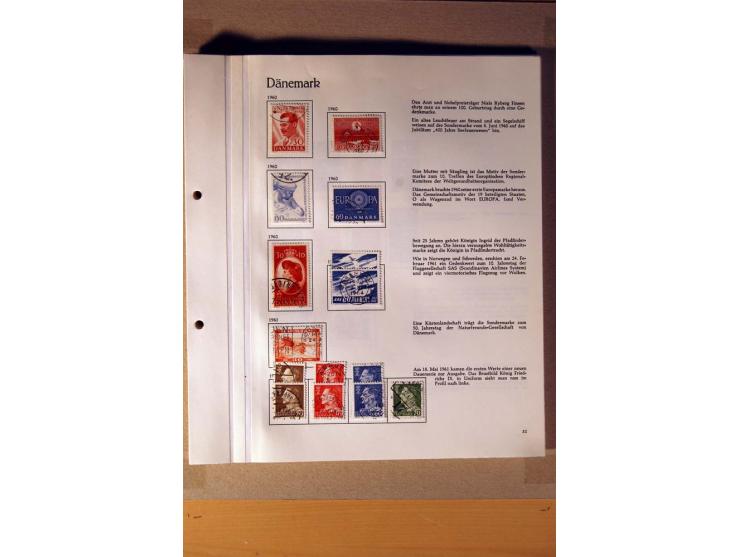 1851/1978, vorwiegend gestempelte Sammlung in "Sprechenden Behrens-Alben", dabei Dänemark Mi.-Nr. 3-6 gestempelt, 10 gestempe