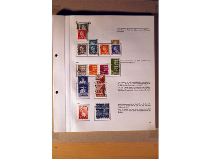 1851/1978, vorwiegend gestempelte Sammlung in "Sprechenden Behrens-Alben", dabei Dänemark Mi.-Nr. 3-6 gestempelt, 10 gestempe