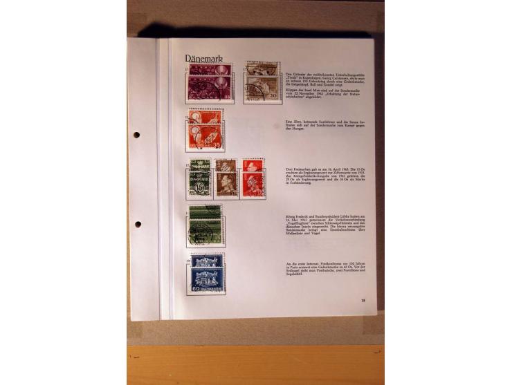 1851/1978, vorwiegend gestempelte Sammlung in "Sprechenden Behrens-Alben", dabei Dänemark Mi.-Nr. 3-6 gestempelt, 10 gestempe