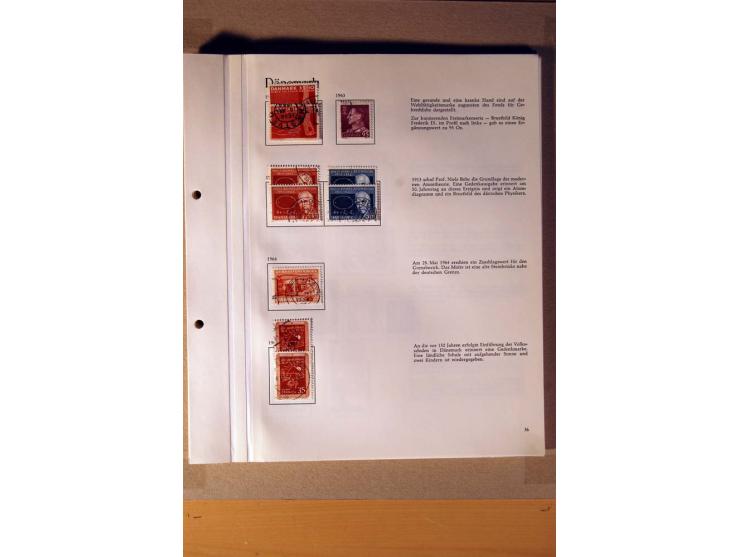 1851/1978, vorwiegend gestempelte Sammlung in "Sprechenden Behrens-Alben", dabei Dänemark Mi.-Nr. 3-6 gestempelt, 10 gestempe