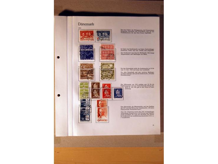 1851/1978, vorwiegend gestempelte Sammlung in "Sprechenden Behrens-Alben", dabei Dänemark Mi.-Nr. 3-6 gestempelt, 10 gestempe