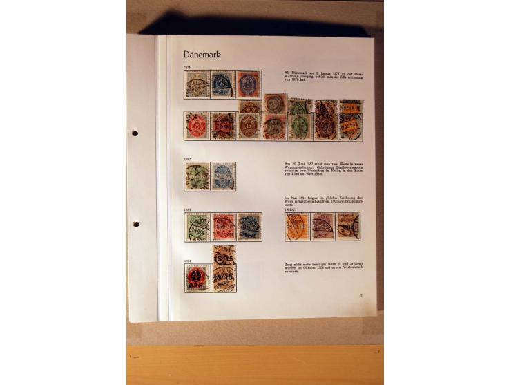 1851/1978, vorwiegend gestempelte Sammlung in "Sprechenden Behrens-Alben", dabei Dänemark Mi.-Nr. 3-6 gestempelt, 10 gestempe