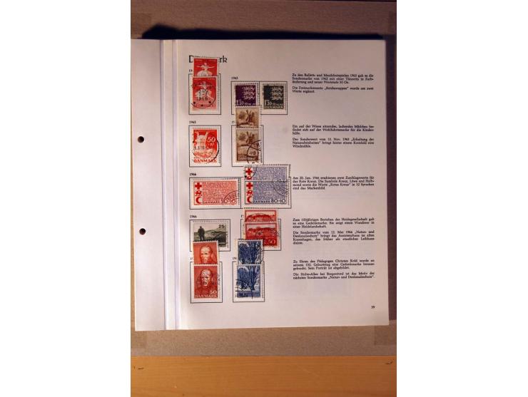 1851/1978, vorwiegend gestempelte Sammlung in "Sprechenden Behrens-Alben", dabei Dänemark Mi.-Nr. 3-6 gestempelt, 10 gestempe