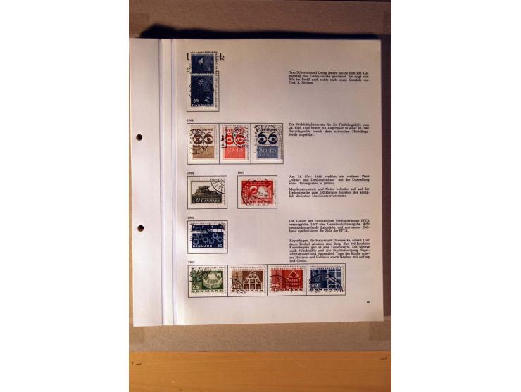 1851/1978, vorwiegend gestempelte Sammlung in "Sprechenden Behrens-Alben", dabei Dänemark Mi.-Nr. 3-6 gestempelt, 10 gestempe