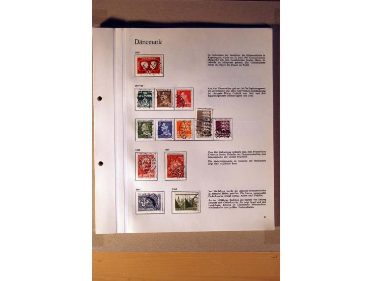 1851/1978, vorwiegend gestempelte Sammlung in "Sprechenden Behrens-Alben", dabei Dänemark Mi.-Nr. 3-6 gestempelt, 10 gestempe