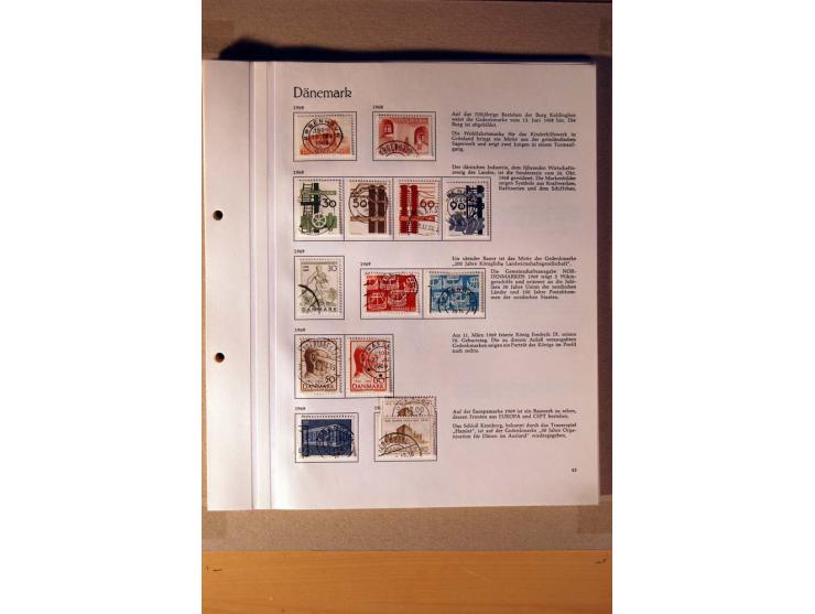 1851/1978, vorwiegend gestempelte Sammlung in "Sprechenden Behrens-Alben", dabei Dänemark Mi.-Nr. 3-6 gestempelt, 10 gestempe