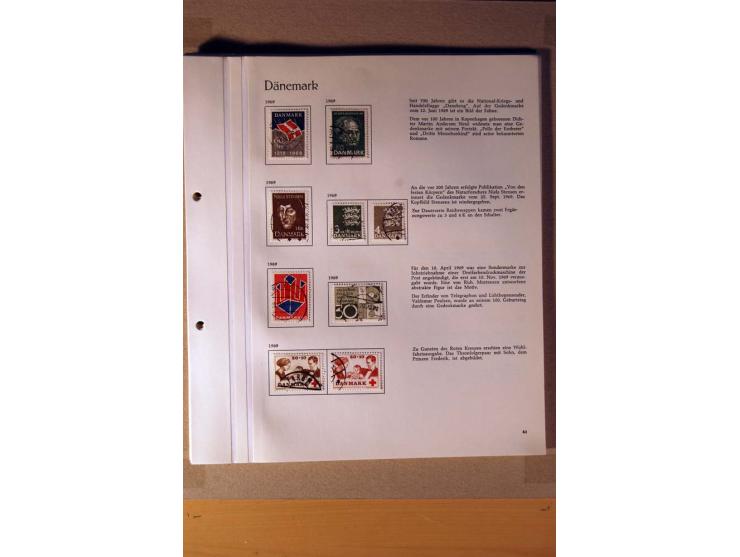 1851/1978, vorwiegend gestempelte Sammlung in "Sprechenden Behrens-Alben", dabei Dänemark Mi.-Nr. 3-6 gestempelt, 10 gestempe
