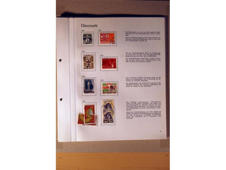 1851/1978, vorwiegend gestempelte Sammlung in "Sprechenden Behrens-Alben", dabei Dänemark Mi.-Nr. 3-6 gestempelt, 10 gestempe