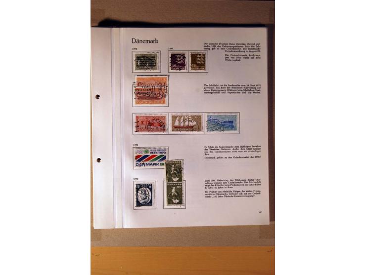 1851/1978, vorwiegend gestempelte Sammlung in "Sprechenden Behrens-Alben", dabei Dänemark Mi.-Nr. 3-6 gestempelt, 10 gestempe