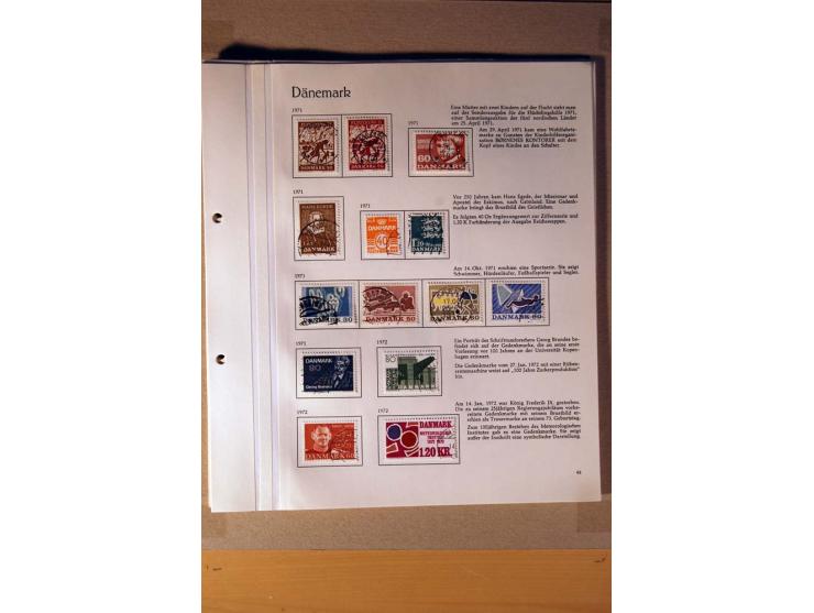 1851/1978, vorwiegend gestempelte Sammlung in "Sprechenden Behrens-Alben", dabei Dänemark Mi.-Nr. 3-6 gestempelt, 10 gestempe
