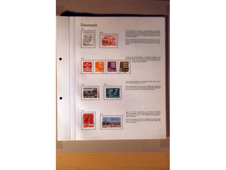 1851/1978, vorwiegend gestempelte Sammlung in "Sprechenden Behrens-Alben", dabei Dänemark Mi.-Nr. 3-6 gestempelt, 10 gestempe