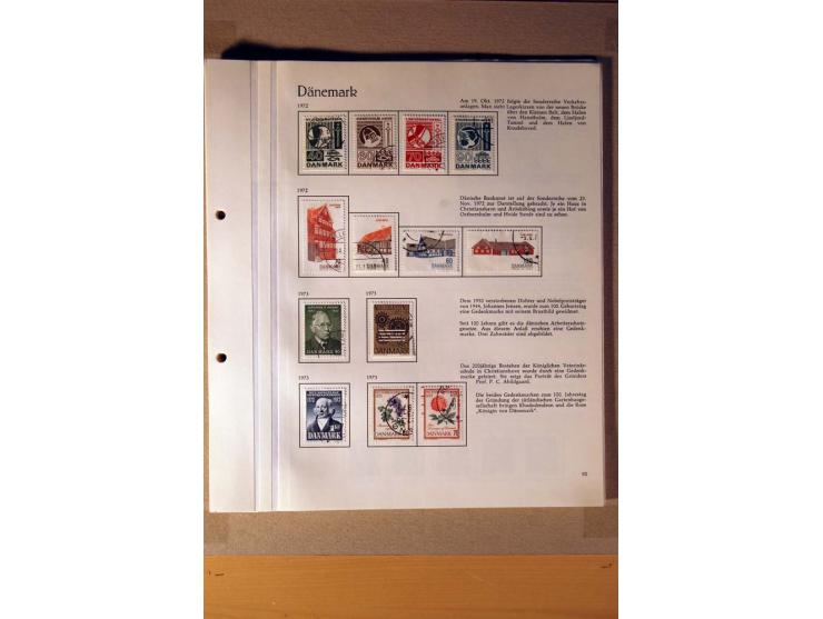 1851/1978, vorwiegend gestempelte Sammlung in "Sprechenden Behrens-Alben", dabei Dänemark Mi.-Nr. 3-6 gestempelt, 10 gestempe