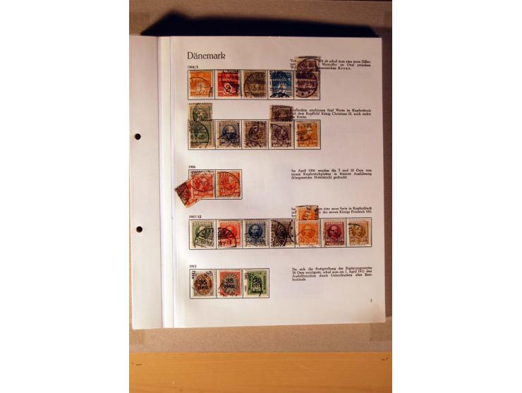 1851/1978, vorwiegend gestempelte Sammlung in "Sprechenden Behrens-Alben", dabei Dänemark Mi.-Nr. 3-6 gestempelt, 10 gestempe