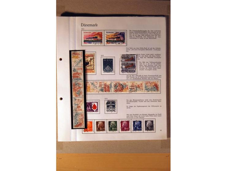 1851/1978, vorwiegend gestempelte Sammlung in "Sprechenden Behrens-Alben", dabei Dänemark Mi.-Nr. 3-6 gestempelt, 10 gestempe