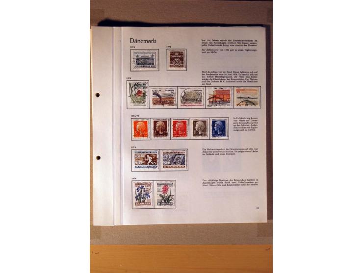 1851/1978, vorwiegend gestempelte Sammlung in "Sprechenden Behrens-Alben", dabei Dänemark Mi.-Nr. 3-6 gestempelt, 10 gestempe