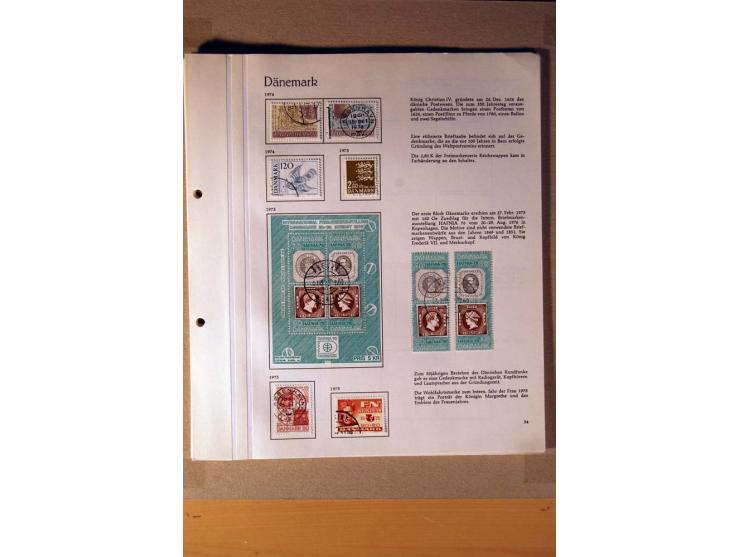 1851/1978, vorwiegend gestempelte Sammlung in "Sprechenden Behrens-Alben", dabei Dänemark Mi.-Nr. 3-6 gestempelt, 10 gestempe