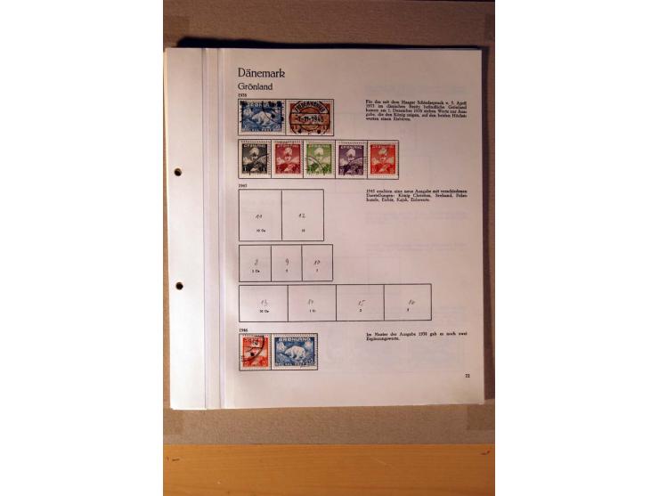 1851/1978, vorwiegend gestempelte Sammlung in "Sprechenden Behrens-Alben", dabei Dänemark Mi.-Nr. 3-6 gestempelt, 10 gestempe