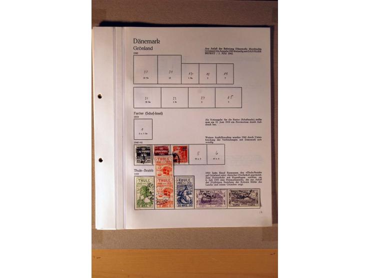 1851/1978, vorwiegend gestempelte Sammlung in "Sprechenden Behrens-Alben", dabei Dänemark Mi.-Nr. 3-6 gestempelt, 10 gestempe
