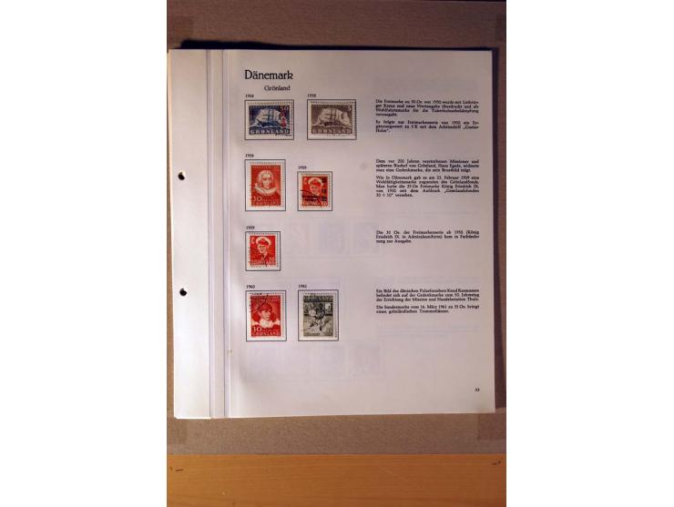 1851/1978, vorwiegend gestempelte Sammlung in "Sprechenden Behrens-Alben", dabei Dänemark Mi.-Nr. 3-6 gestempelt, 10 gestempe