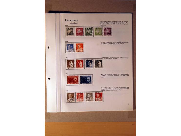 1851/1978, vorwiegend gestempelte Sammlung in "Sprechenden Behrens-Alben", dabei Dänemark Mi.-Nr. 3-6 gestempelt, 10 gestempe