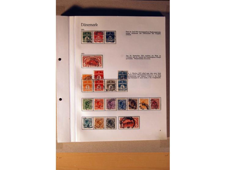 1851/1978, vorwiegend gestempelte Sammlung in "Sprechenden Behrens-Alben", dabei Dänemark Mi.-Nr. 3-6 gestempelt, 10 gestempe