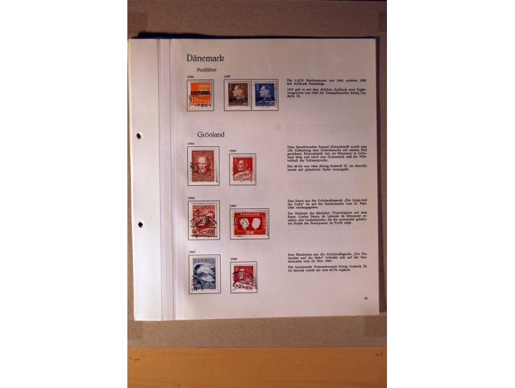 1851/1978, vorwiegend gestempelte Sammlung in "Sprechenden Behrens-Alben", dabei Dänemark Mi.-Nr. 3-6 gestempelt, 10 gestempe
