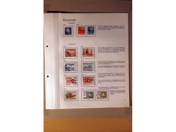 1851/1978, vorwiegend gestempelte Sammlung in "Sprechenden Behrens-Alben", dabei Dänemark Mi.-Nr. 3-6 gestempelt, 10 gestempe