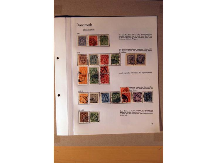 1851/1978, vorwiegend gestempelte Sammlung in "Sprechenden Behrens-Alben", dabei Dänemark Mi.-Nr. 3-6 gestempelt, 10 gestempe