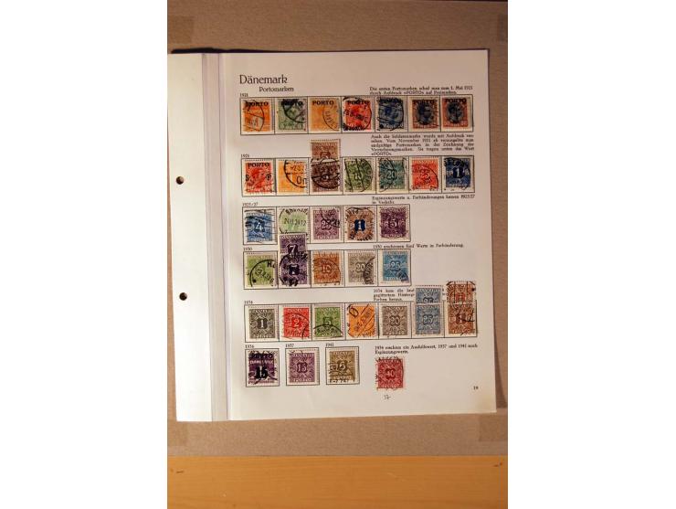 1851/1978, vorwiegend gestempelte Sammlung in "Sprechenden Behrens-Alben", dabei Dänemark Mi.-Nr. 3-6 gestempelt, 10 gestempe