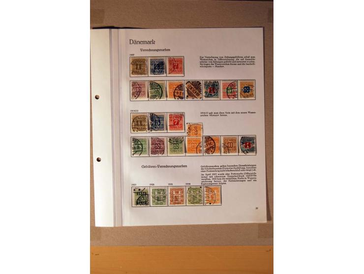 1851/1978, vorwiegend gestempelte Sammlung in "Sprechenden Behrens-Alben", dabei Dänemark Mi.-Nr. 3-6 gestempelt, 10 gestempe