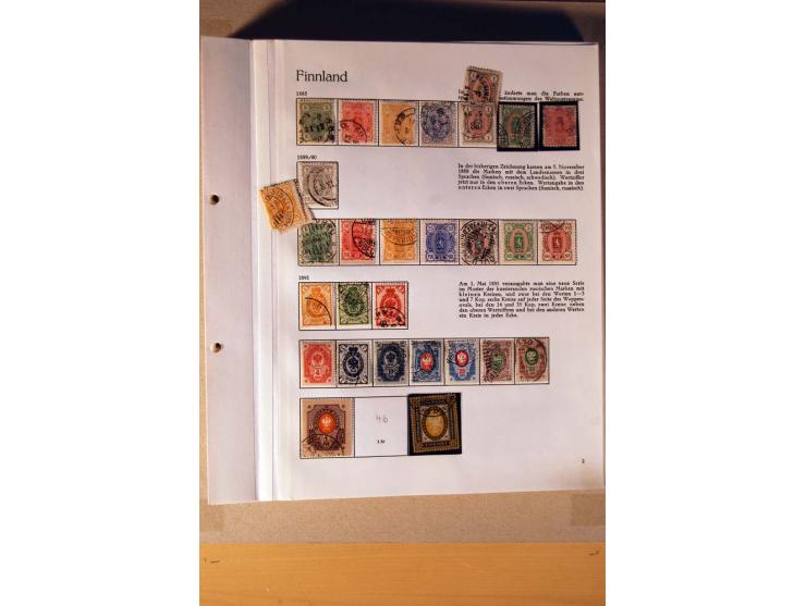 1851/1978, vorwiegend gestempelte Sammlung in "Sprechenden Behrens-Alben", dabei Dänemark Mi.-Nr. 3-6 gestempelt, 10 gestempe