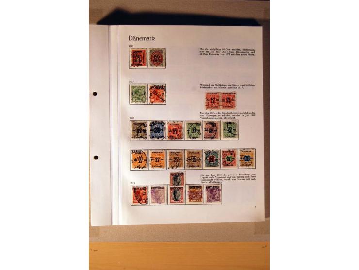 1851/1978, vorwiegend gestempelte Sammlung in "Sprechenden Behrens-Alben", dabei Dänemark Mi.-Nr. 3-6 gestempelt, 10 gestempe
