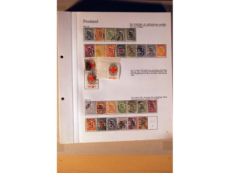 1851/1978, vorwiegend gestempelte Sammlung in "Sprechenden Behrens-Alben", dabei Dänemark Mi.-Nr. 3-6 gestempelt, 10 gestempe