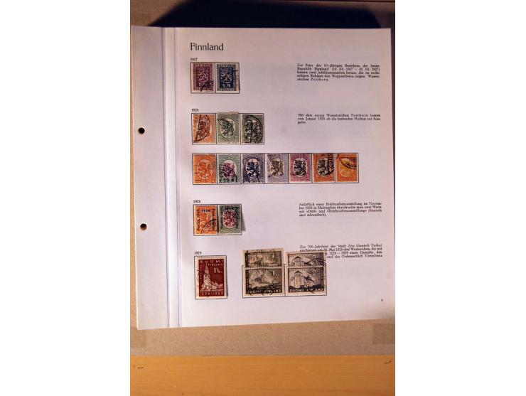 1851/1978, vorwiegend gestempelte Sammlung in "Sprechenden Behrens-Alben", dabei Dänemark Mi.-Nr. 3-6 gestempelt, 10 gestempe