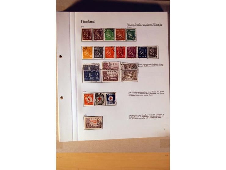 1851/1978, vorwiegend gestempelte Sammlung in "Sprechenden Behrens-Alben", dabei Dänemark Mi.-Nr. 3-6 gestempelt, 10 gestempe