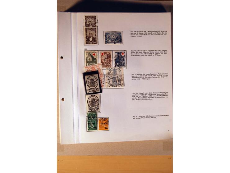 1851/1978, vorwiegend gestempelte Sammlung in "Sprechenden Behrens-Alben", dabei Dänemark Mi.-Nr. 3-6 gestempelt, 10 gestempe