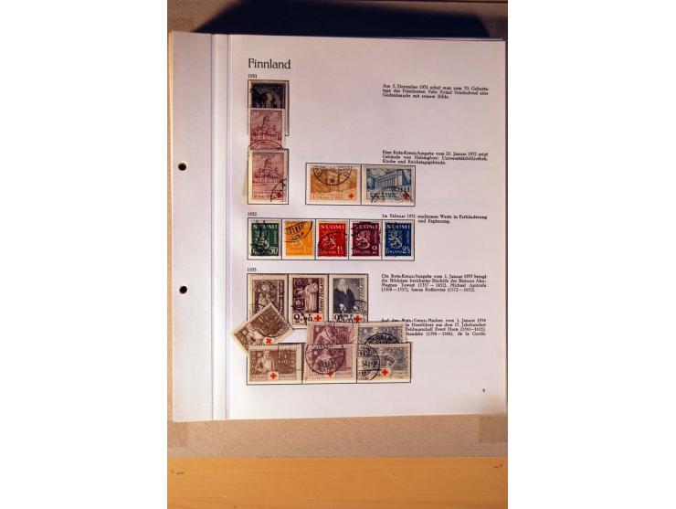 1851/1978, vorwiegend gestempelte Sammlung in "Sprechenden Behrens-Alben", dabei Dänemark Mi.-Nr. 3-6 gestempelt, 10 gestempe