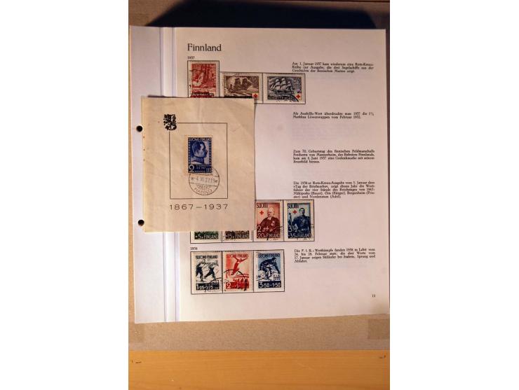 1851/1978, vorwiegend gestempelte Sammlung in "Sprechenden Behrens-Alben", dabei Dänemark Mi.-Nr. 3-6 gestempelt, 10 gestempe
