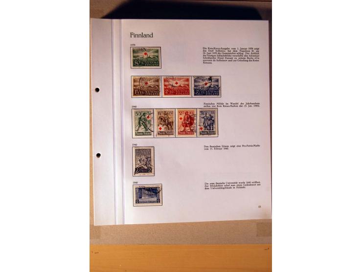 1851/1978, vorwiegend gestempelte Sammlung in "Sprechenden Behrens-Alben", dabei Dänemark Mi.-Nr. 3-6 gestempelt, 10 gestempe