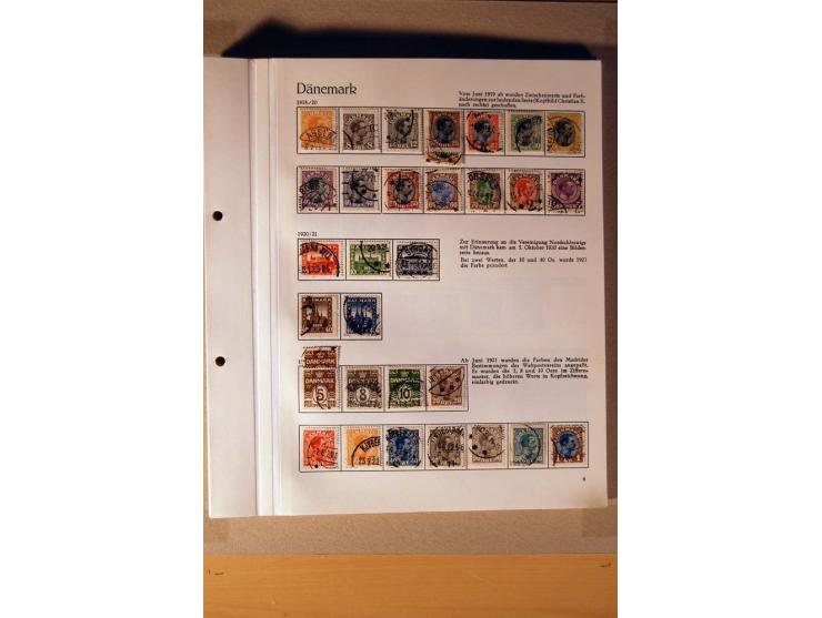 1851/1978, vorwiegend gestempelte Sammlung in "Sprechenden Behrens-Alben", dabei Dänemark Mi.-Nr. 3-6 gestempelt, 10 gestempe