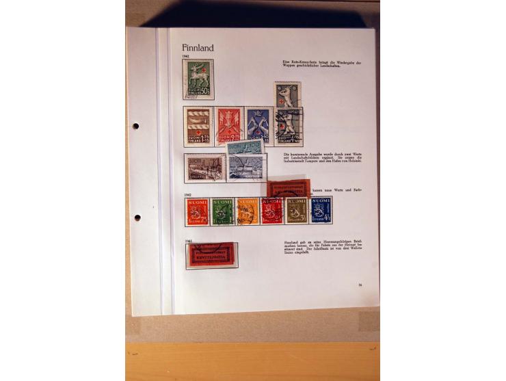 1851/1978, vorwiegend gestempelte Sammlung in "Sprechenden Behrens-Alben", dabei Dänemark Mi.-Nr. 3-6 gestempelt, 10 gestempe