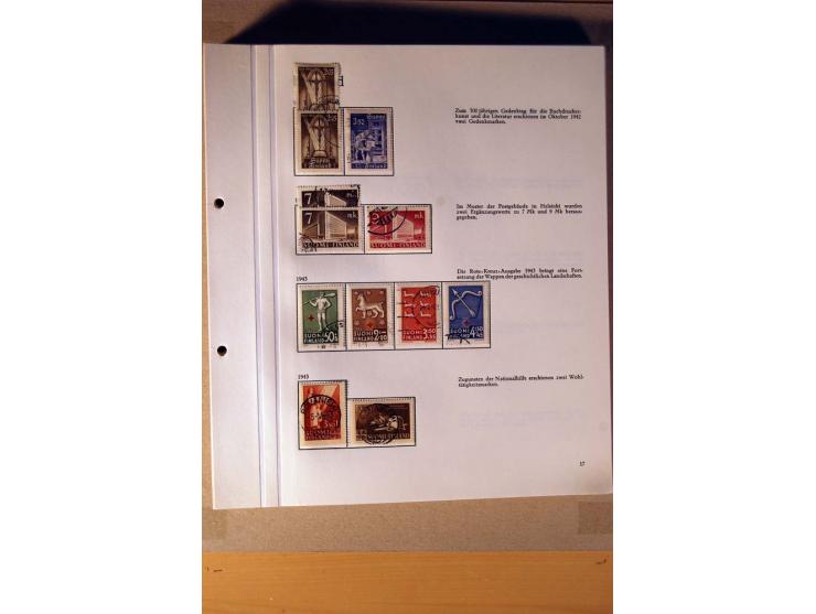 1851/1978, vorwiegend gestempelte Sammlung in "Sprechenden Behrens-Alben", dabei Dänemark Mi.-Nr. 3-6 gestempelt, 10 gestempe