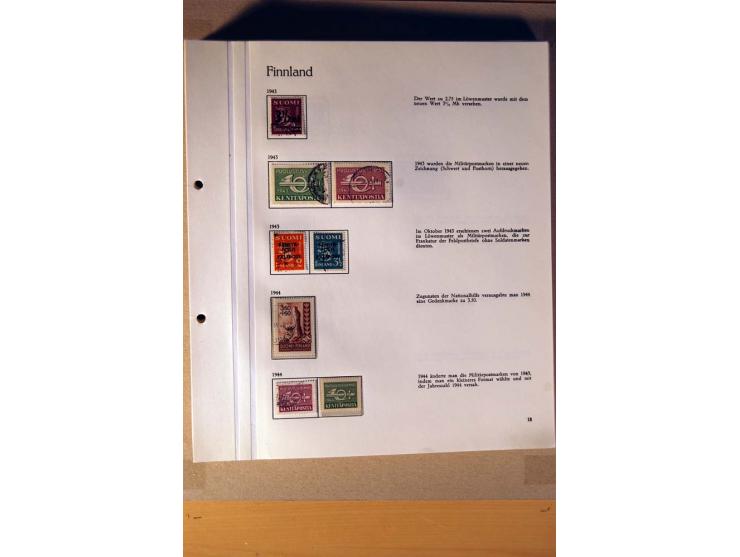 1851/1978, vorwiegend gestempelte Sammlung in "Sprechenden Behrens-Alben", dabei Dänemark Mi.-Nr. 3-6 gestempelt, 10 gestempe