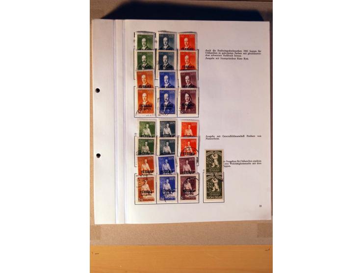 1851/1978, vorwiegend gestempelte Sammlung in "Sprechenden Behrens-Alben", dabei Dänemark Mi.-Nr. 3-6 gestempelt, 10 gestempe
