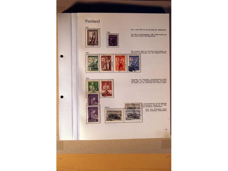 1851/1978, vorwiegend gestempelte Sammlung in "Sprechenden Behrens-Alben", dabei Dänemark Mi.-Nr. 3-6 gestempelt, 10 gestempe
