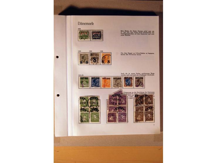 1851/1978, vorwiegend gestempelte Sammlung in "Sprechenden Behrens-Alben", dabei Dänemark Mi.-Nr. 3-6 gestempelt, 10 gestempe