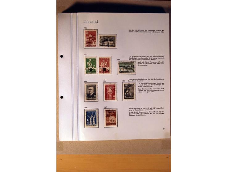 1851/1978, vorwiegend gestempelte Sammlung in "Sprechenden Behrens-Alben", dabei Dänemark Mi.-Nr. 3-6 gestempelt, 10 gestempe